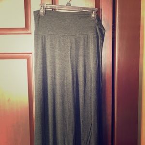 Gray maxi skirt